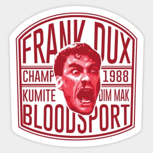 Frank Dux Bloodsport Scream Sticker